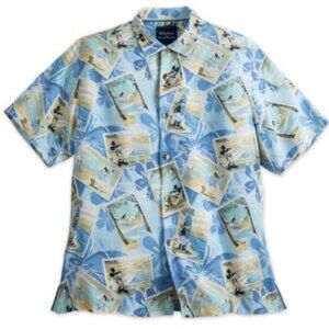 Disney by Tommy Bahama Hawaiin Camp Mickey Mouse and Friends Silk Shirt 3XL